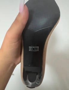 Damen Sock-Stiefeletten, beige mit braunem Bund, Stiletto-Absatz – Größe 39 – Bild 3 von 3