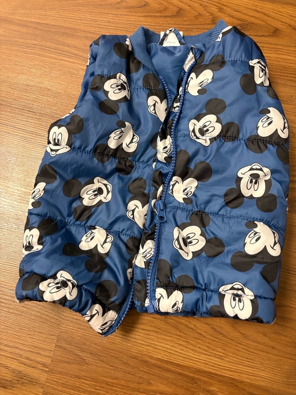 Jungen Steppweste mit Micky-Maus-Motiv, blau – Größe 86