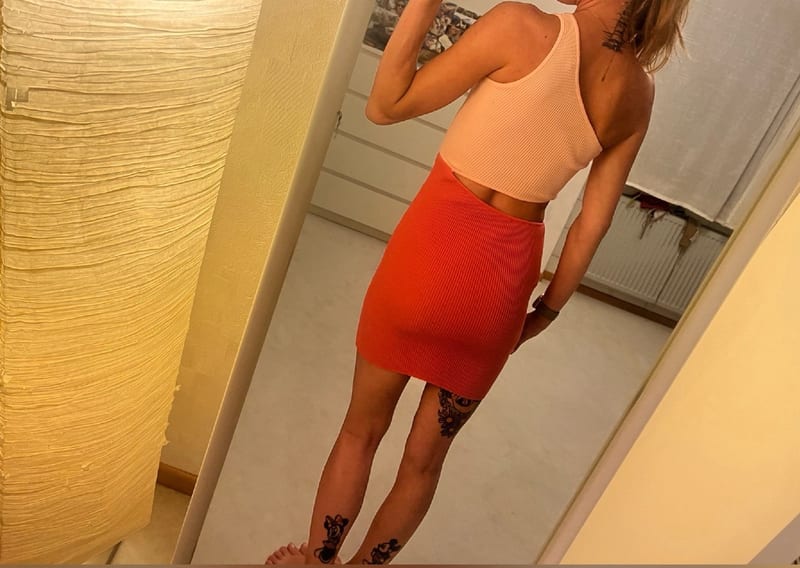 Damen Mini Kleid mit Cut-outs – Größe 34 – Rosa – Bild 2 von 4