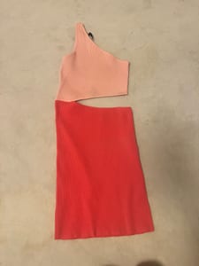 Damen Mini Kleid mit Cut-outs – Größe 34 – Rosa – Bild 4 von 4