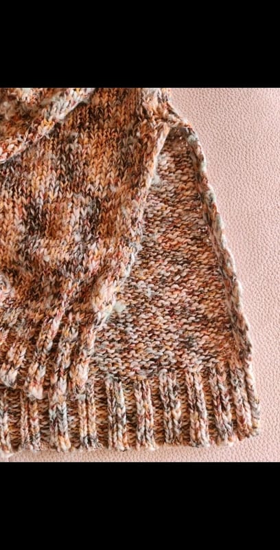Damen Oversize-Rollkragenpullover meliert in Braun-Beige tolles Muster H&M Gr. L – Bild 5 von 5