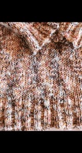 Damen Oversize-Rollkragenpullover meliert in Braun-Beige tolles Muster H&M Gr. L – Bild 4 von 5