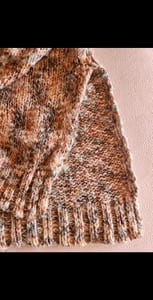 Damen Oversize-Rollkragenpullover meliert in Braun-Beige tolles Muster H&M Gr. L – Bild 5 von 5