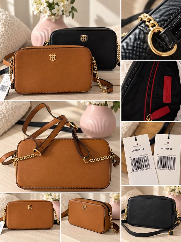 Tommy Hilfiger Damen Taschen Set Schwarz & Braun | 69J7839 | NEU Weihnachtsgeschenk