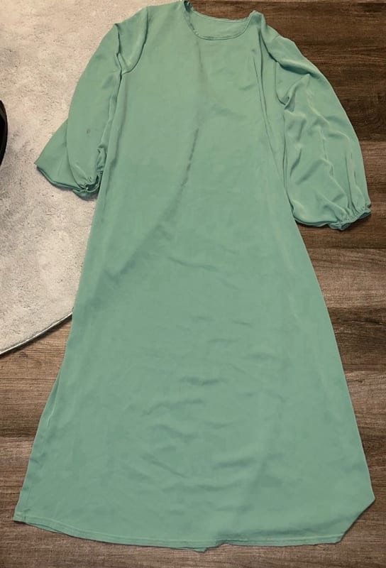 Damen abaya in mintgrün – Einheitsgröße – Bild 2 von 2