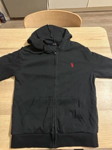 Herren Hoodie mit Reißverschluss in Schwarz – Größe M