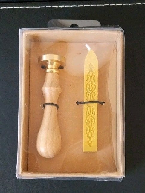 Wachssiegel-Set mit Holzgriff und Siegelstange