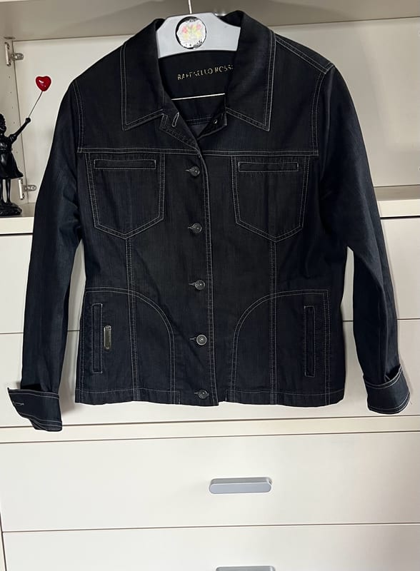 Damen Raffaello Rossi • Jeansjacke • Strass • Gr. 42 – Schwarz