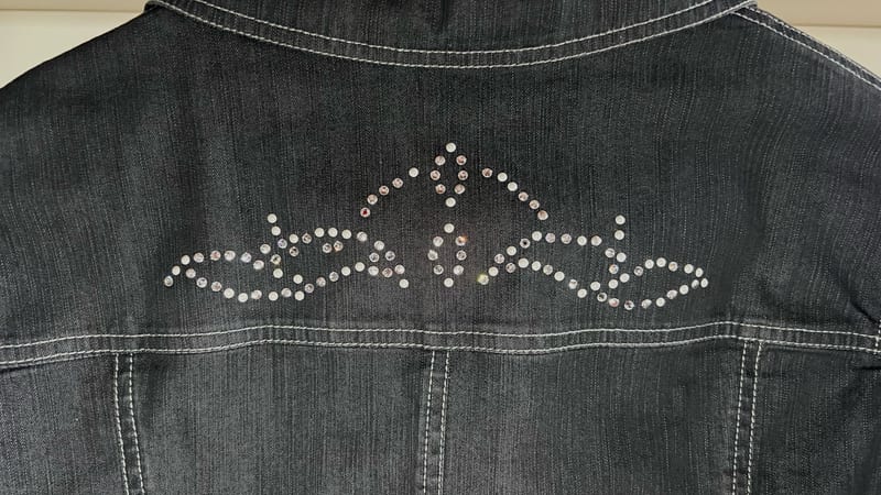 Damen Raffaello Rossi • Jeansjacke • Strass • Gr. 42 – Schwarz – Bild 3 von 12