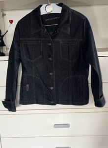 Damen Raffaello Rossi • Jeansjacke • Strass • Gr. 42 – Schwarz
